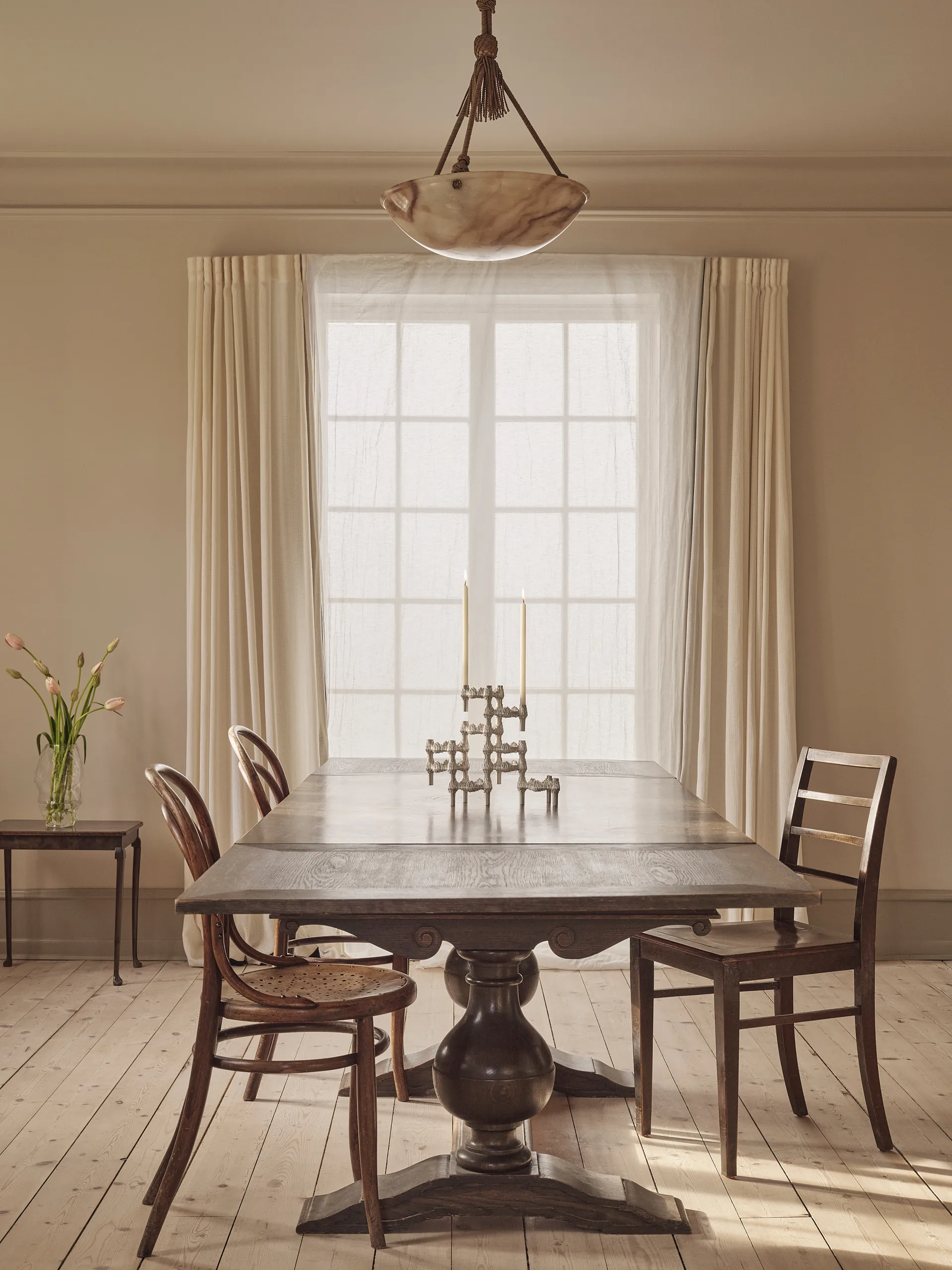 Bougeoir Quist STOFF, 3 pièces, Chrome brossé STOFF