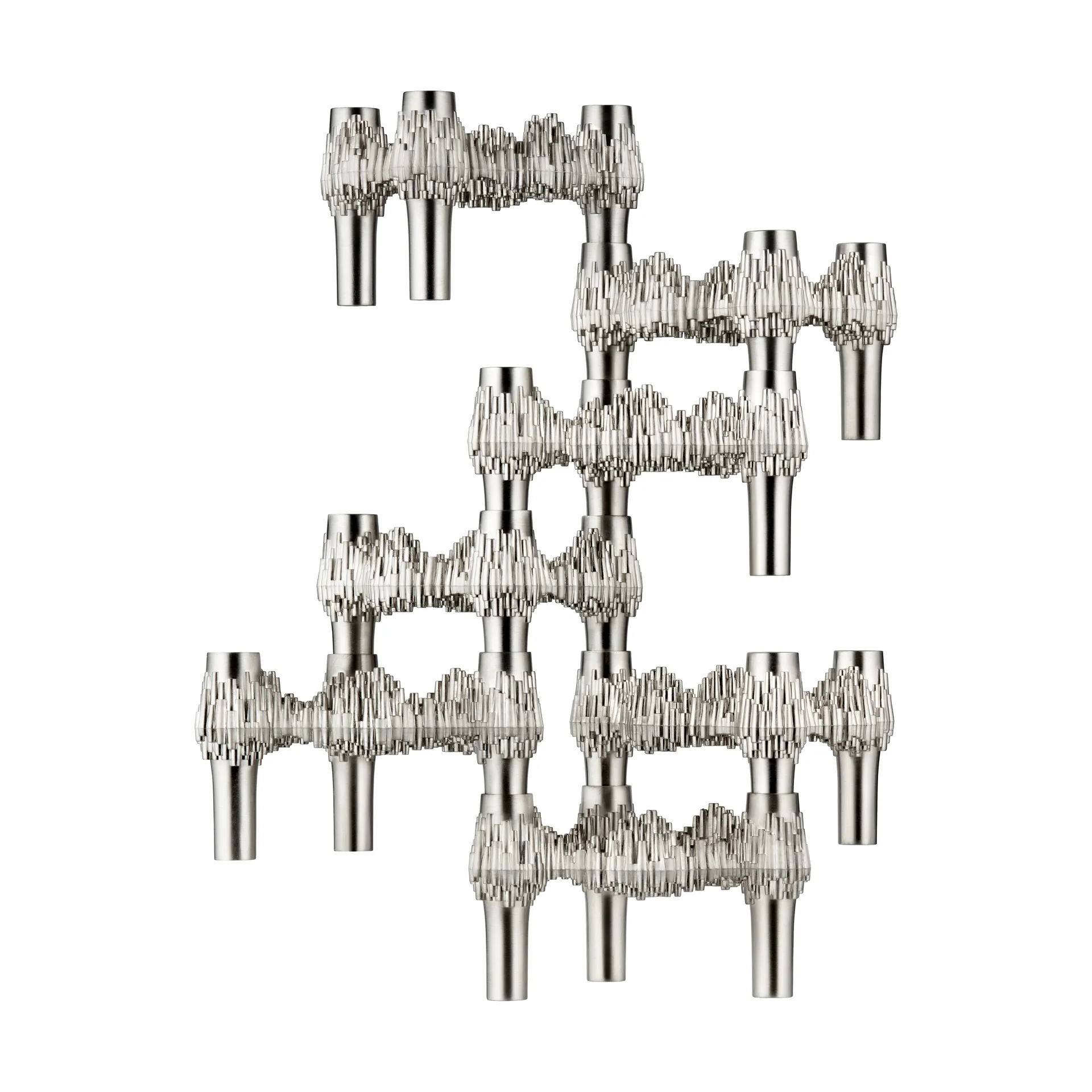 Bougeoir Quist STOFF, Chrome brossé STOFF