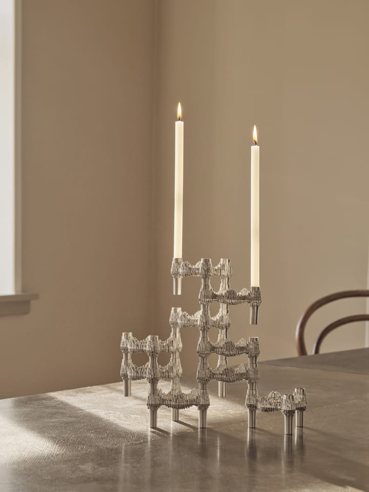 Bougeoir Quist STOFF, Chrome brossé STOFF