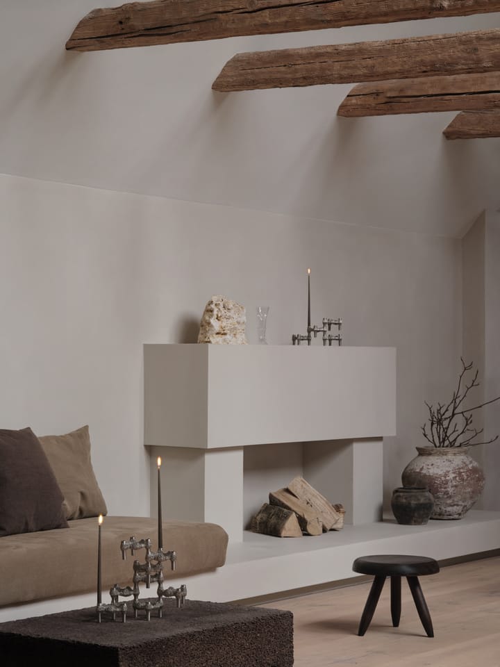 Bougeoir Quist STOFF, Chrome brossé STOFF