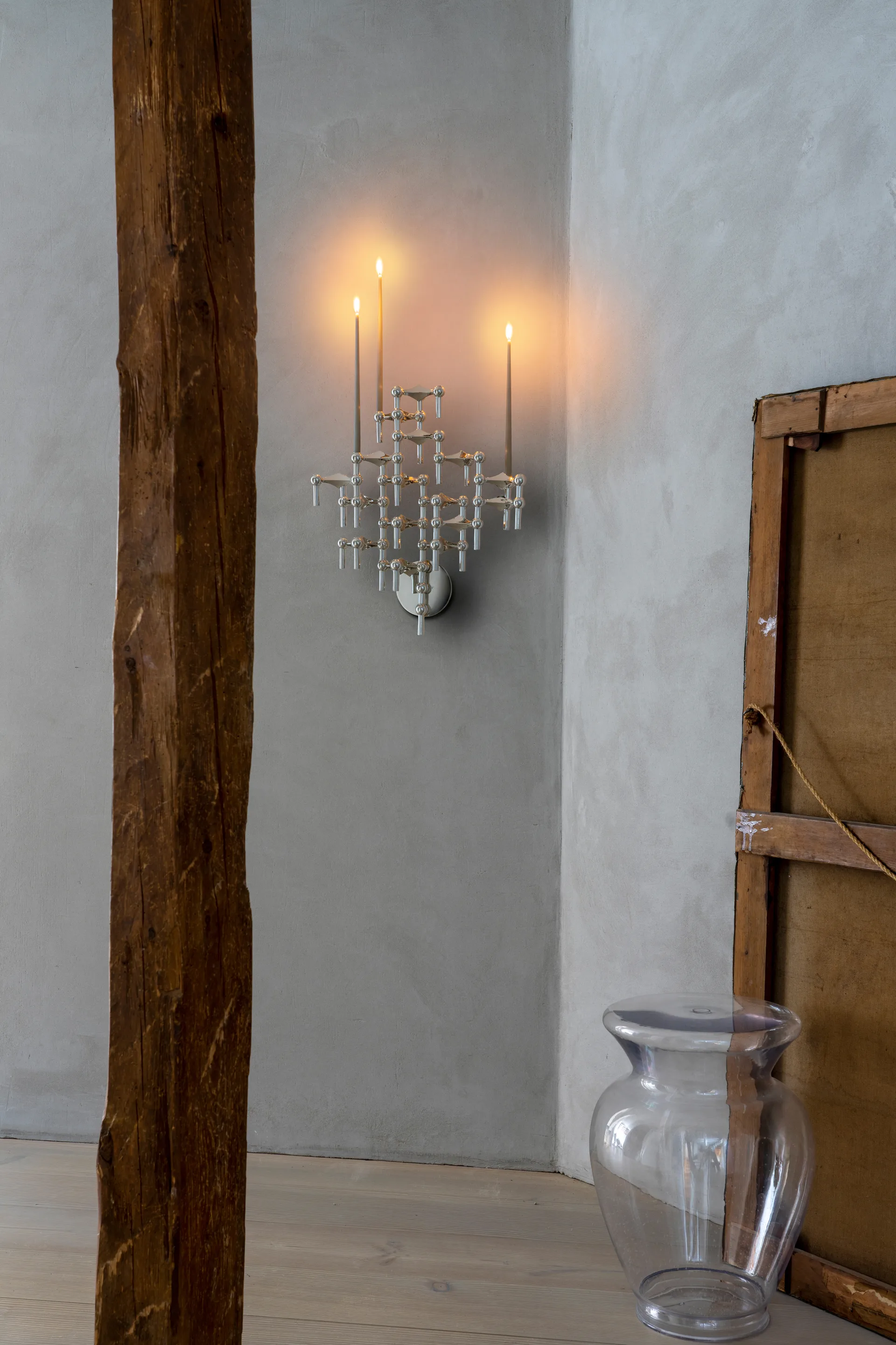 Bougeoir STOFF Nagel 2 pièces - Chrome STOFF