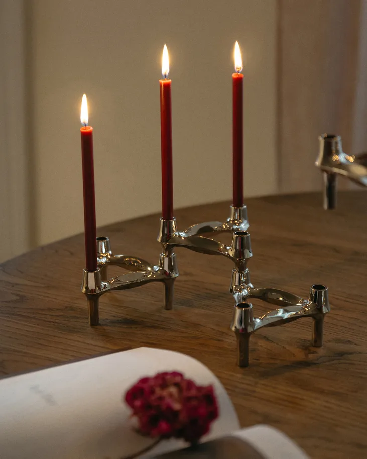 Bougeoir STOFF Nagel BMF, lot de 3, Chrome STOFF