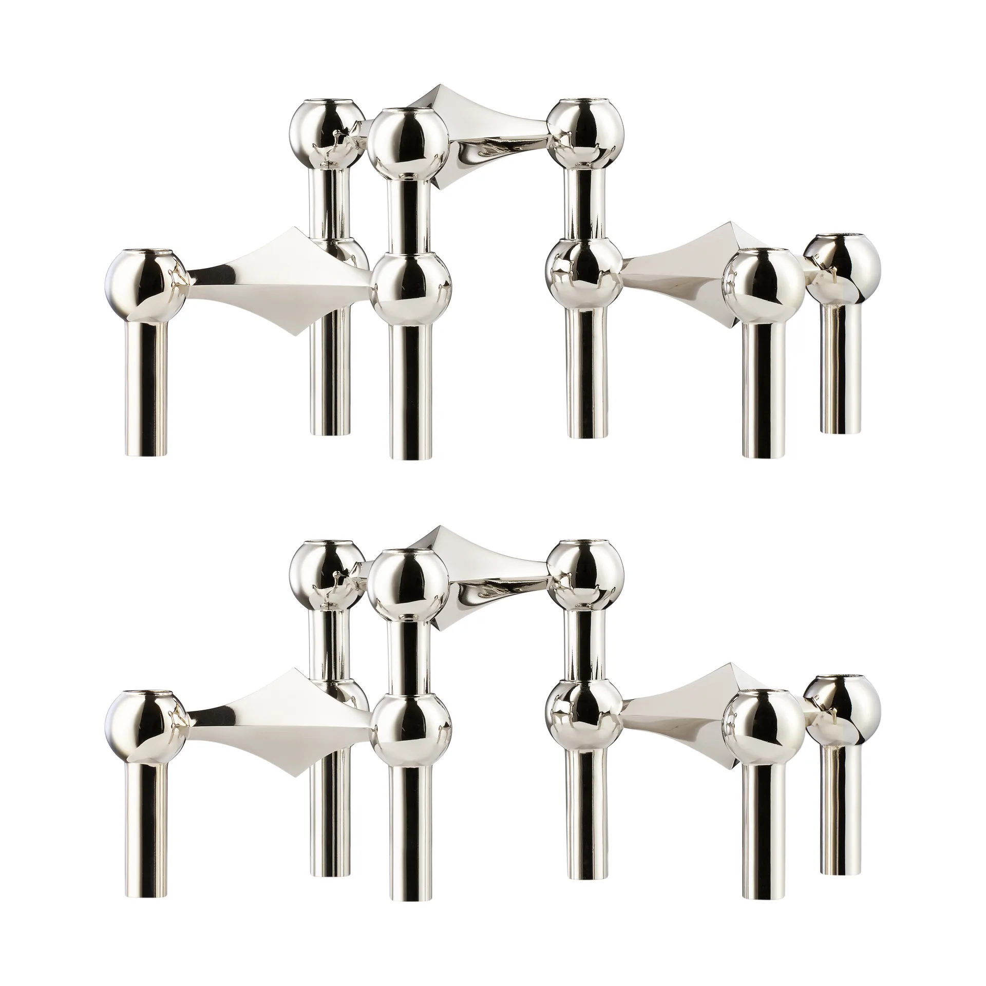 Bougeoir STOFF Nagel lot de 6 - Chrome STOFF