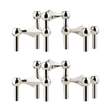 Bougeoir STOFF Nagel lot de 6 - Chrome - undefined - STOFF