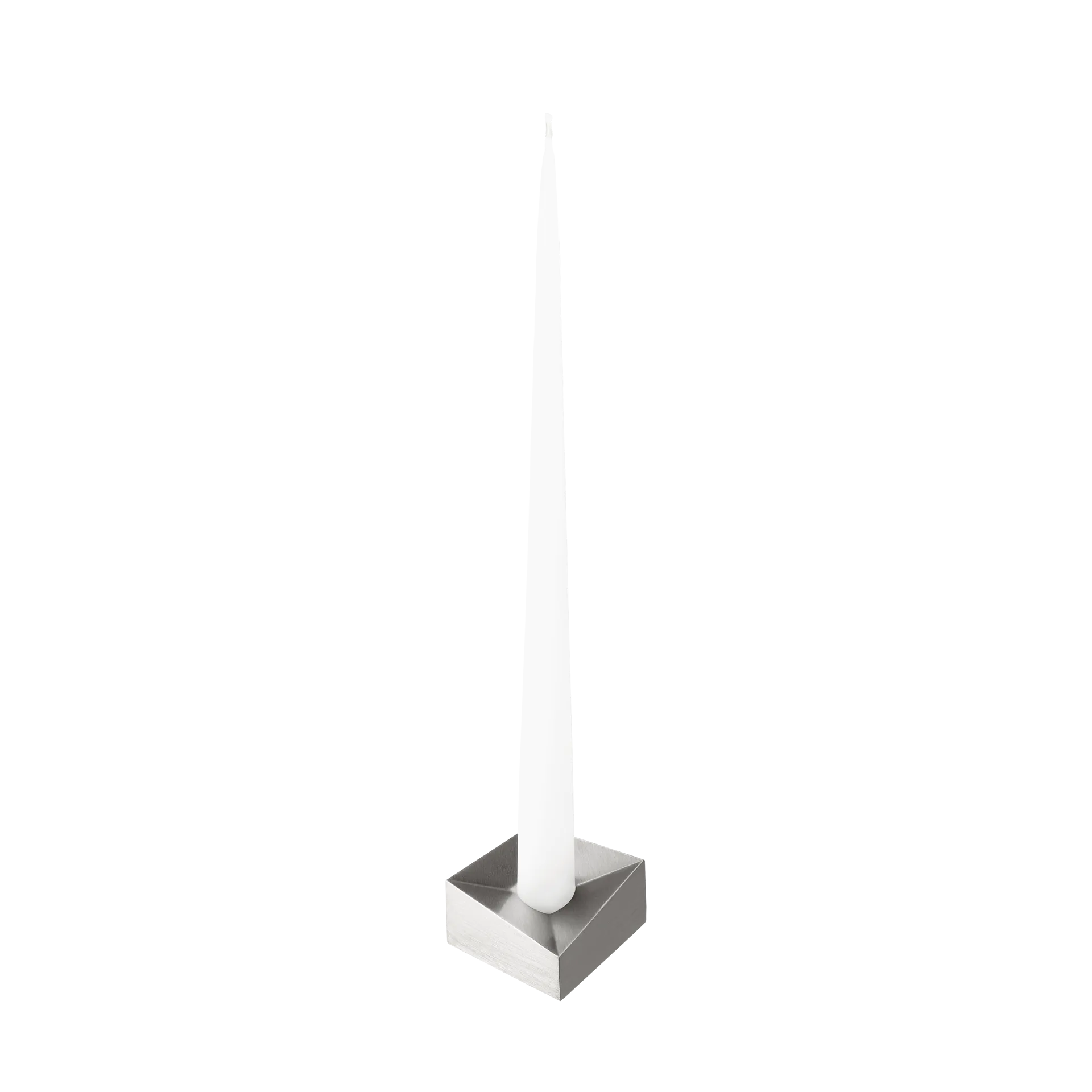 Bougeoir STOFF Nagel Reflect large 3,2 cm, Chrome brossé STOFF