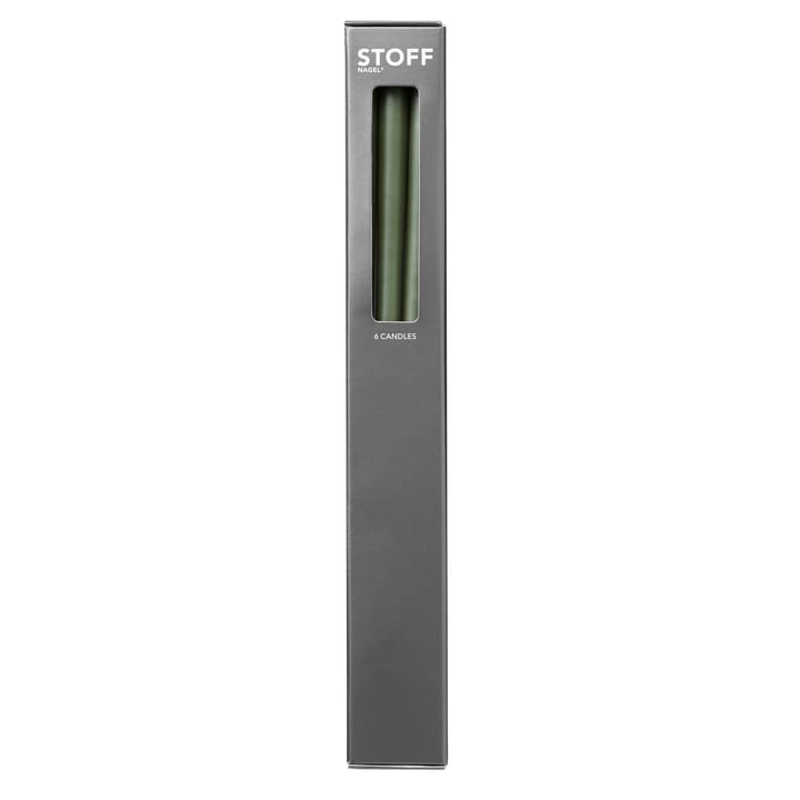 Bougie en forme de cône STOFF by ester & erik Lot de 6 - Dusty green - STOFF