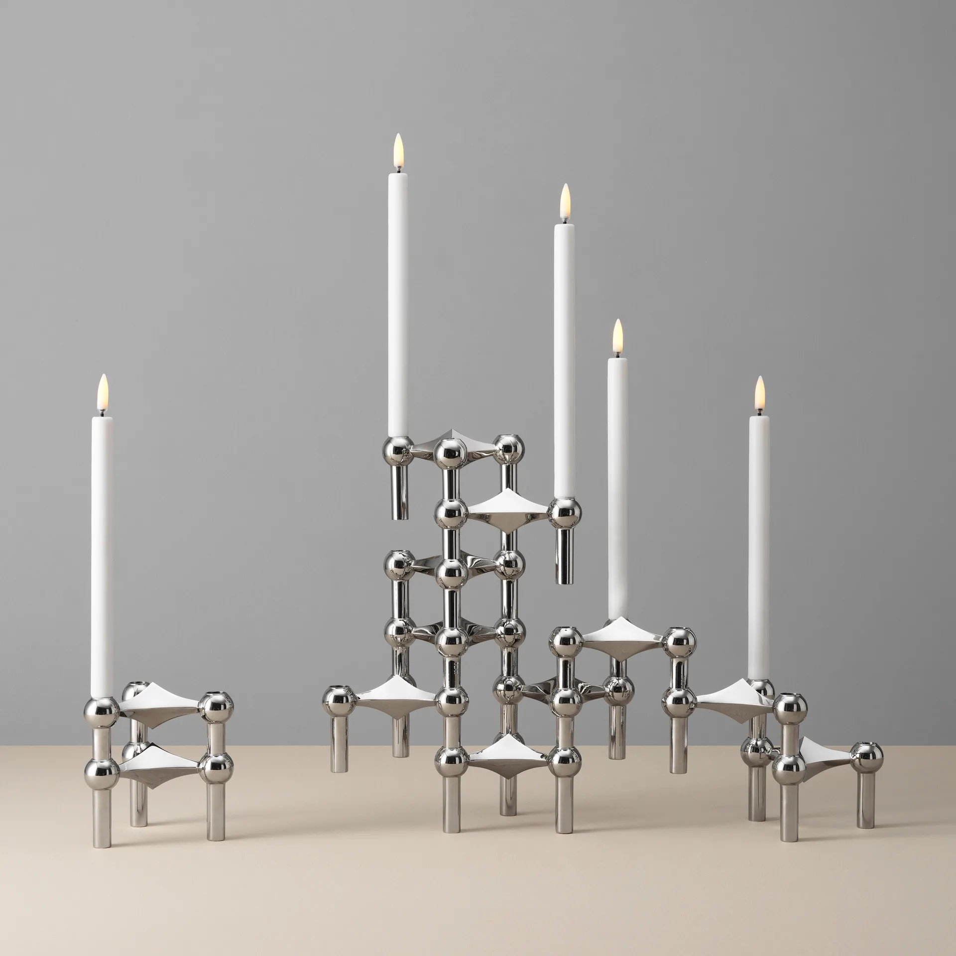 Bougie LED STOFF by Uyuni Lighting Lot de 2, Blanc STOFF