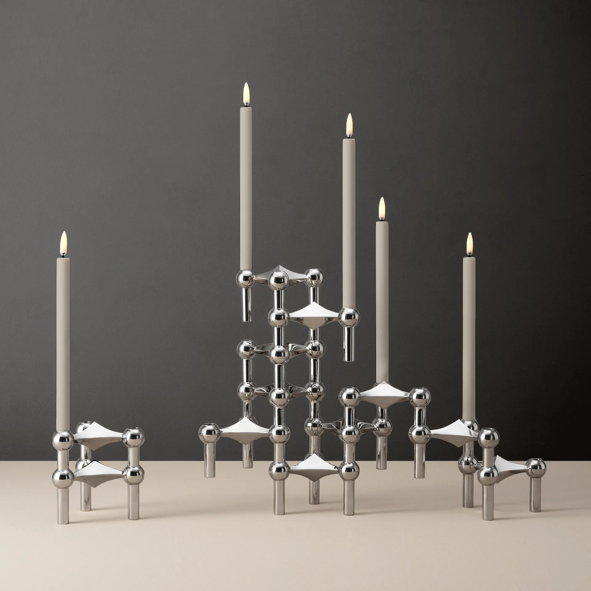 Bougie LED STOFF by Uyuni Lighting Lot de 2, Sable STOFF