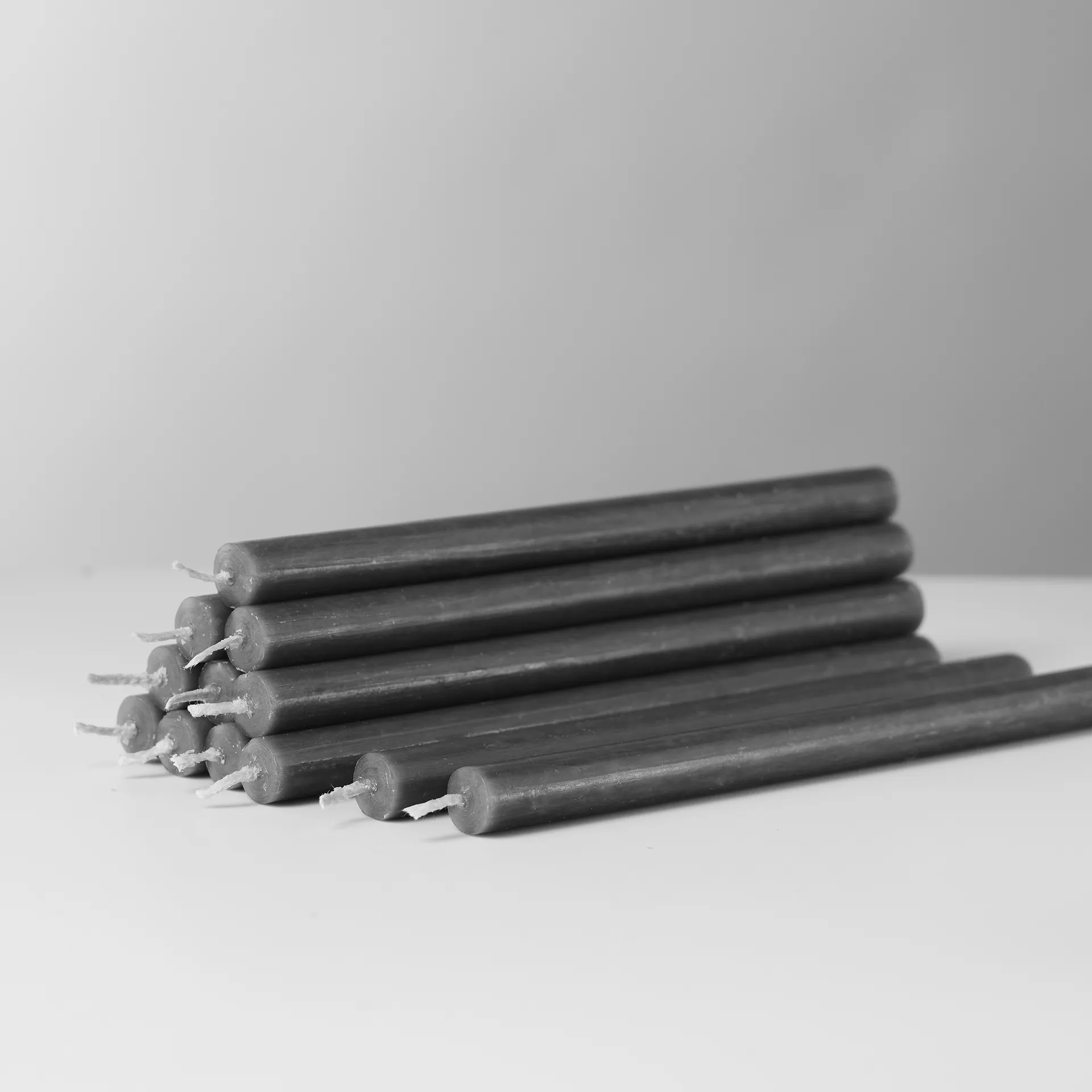 Bougies Nagel ensemble de 12, Anthracite STOFF