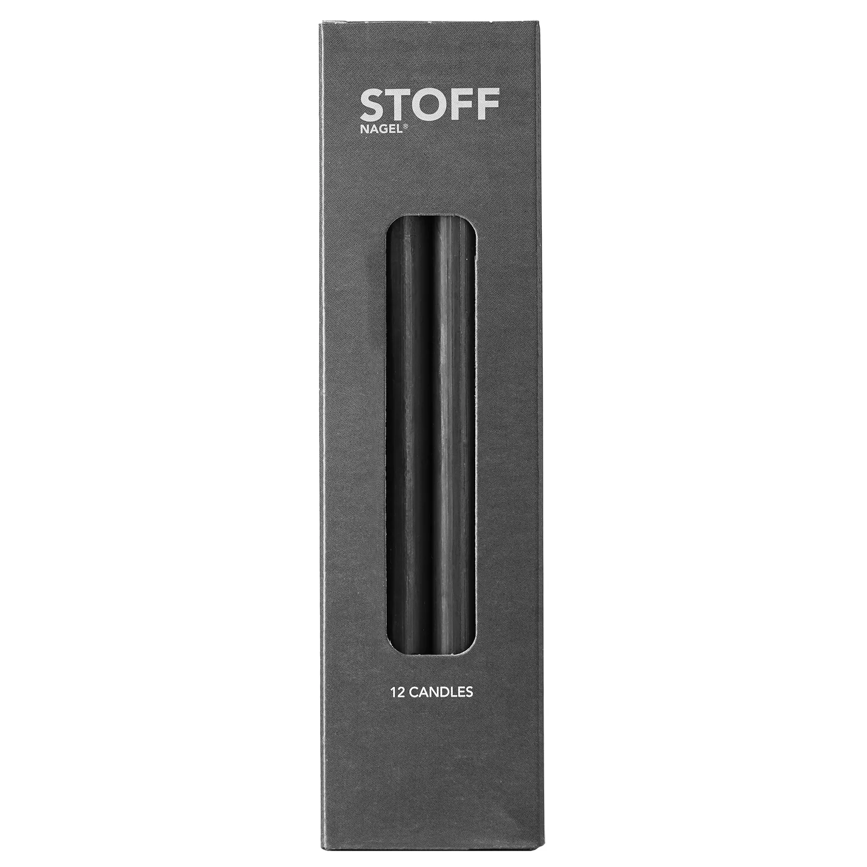 Bougies Nagel ensemble de 12, Noir STOFF