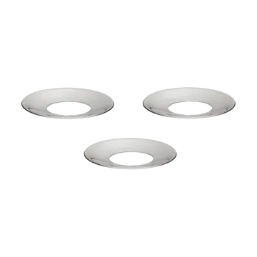 Manchon de bougie Nagel STOFF, 3 pièces - Chrome - STOFF