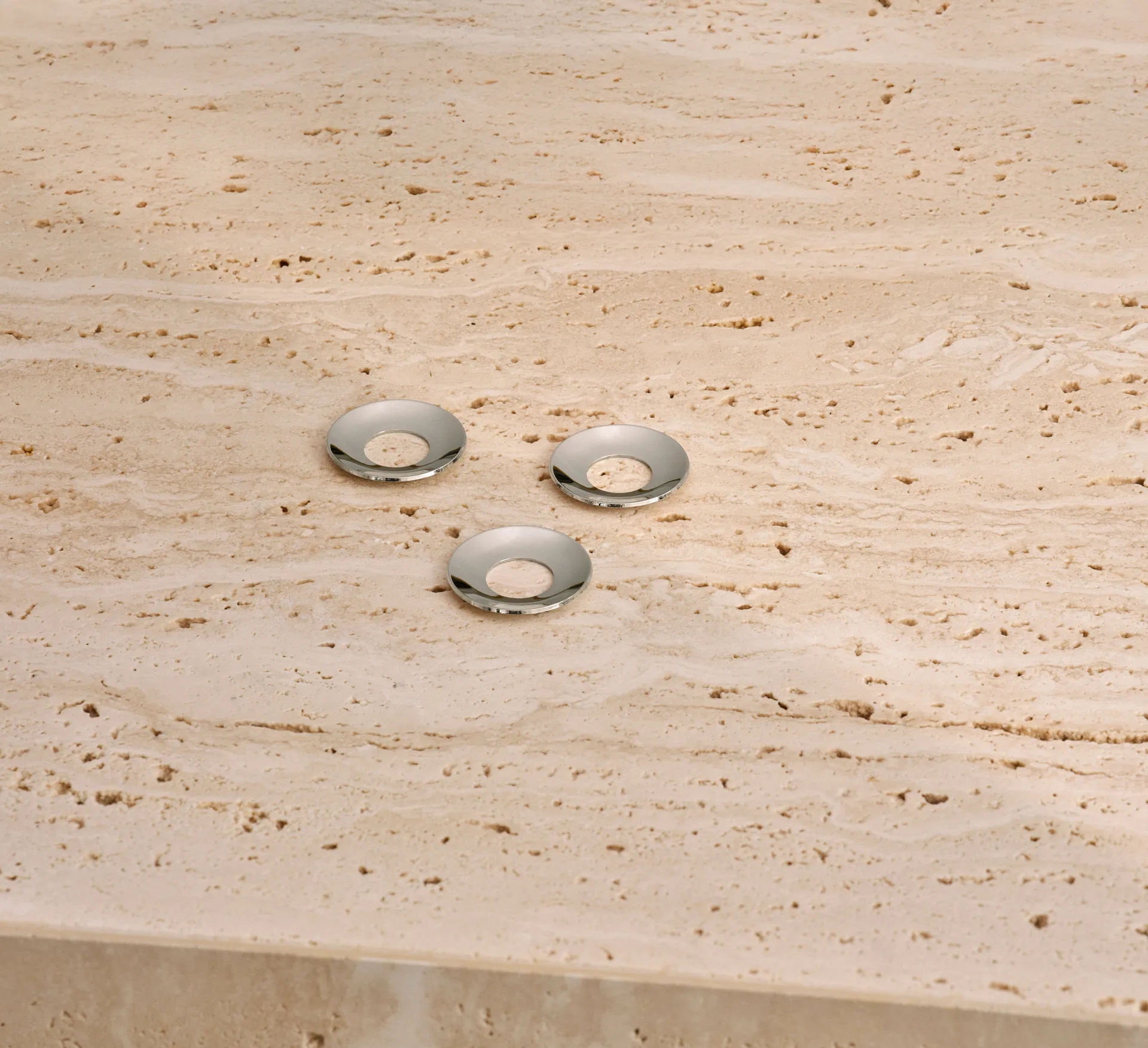 Manchon de bougie Nagel STOFF, 3 pièces, Chrome STOFF