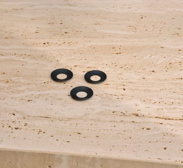 Manchon de bougie Nagel STOFF, 3 pièces - Noir - STOFF
