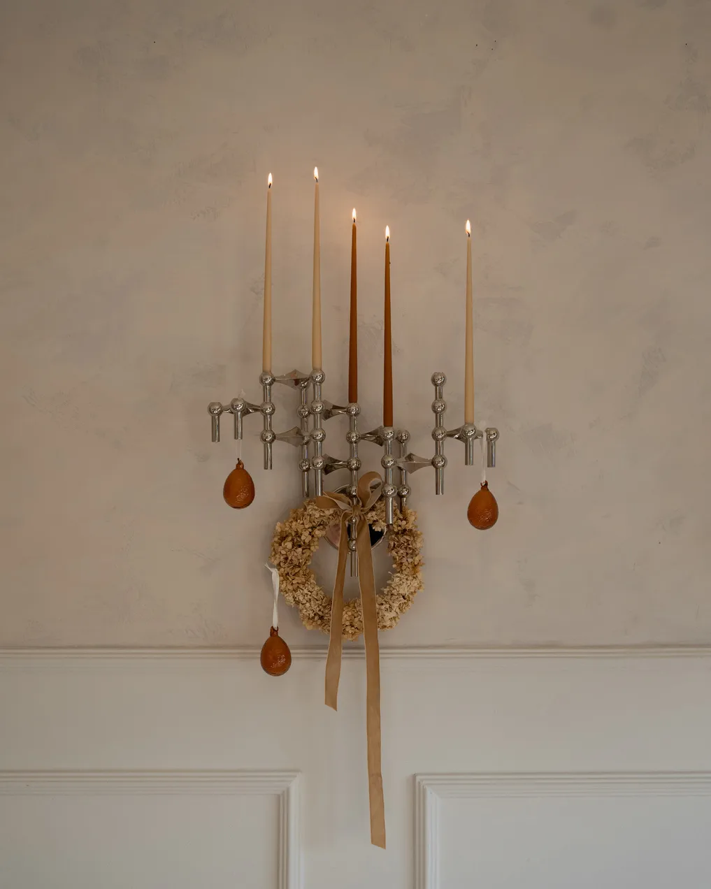 Bougeoir mural STOFF Nagel, Chrome STOFF Nagel