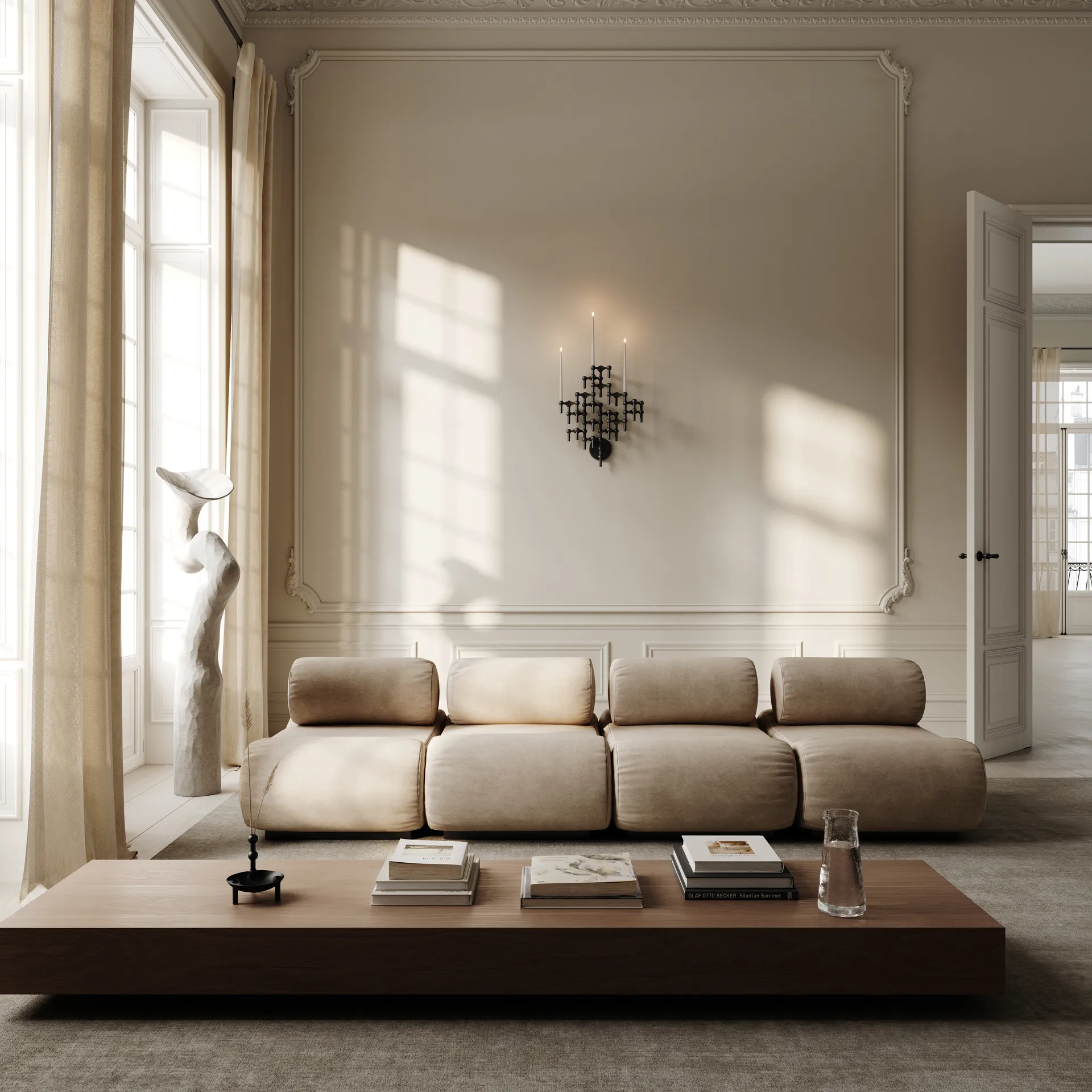 Bougeoir mural STOFF Nagel, Noir mat STOFF Nagel