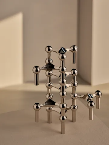 Bougeoir STOFF Nagel 2 pièces - Chrome - STOFF Nagel