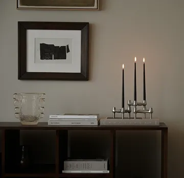 Bougeoir STOFF Nagel BMF, lot de 3 - Chrome brossé - STOFF Nagel