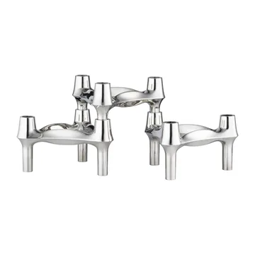 Bougeoir STOFF Nagel BMF, lot de 3 - Chrome - STOFF Nagel