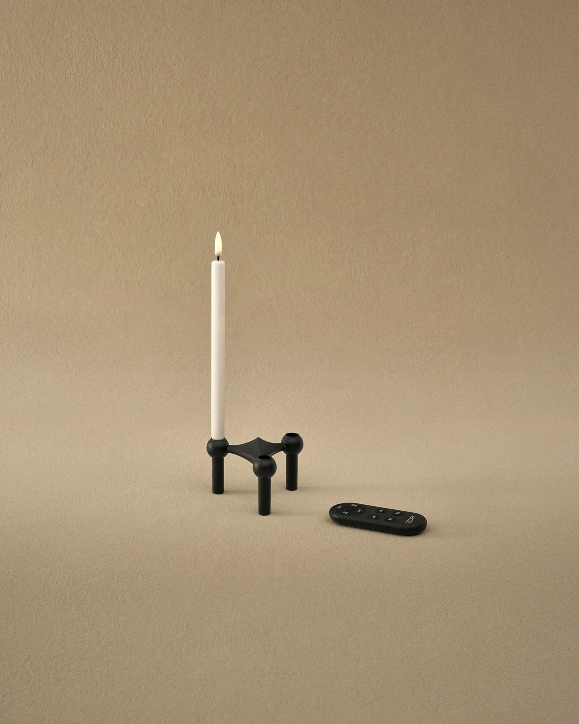 Bougie LED STOFF Nagel by Uyuni Lighting Lot de 2, Blanc STOFF Nagel