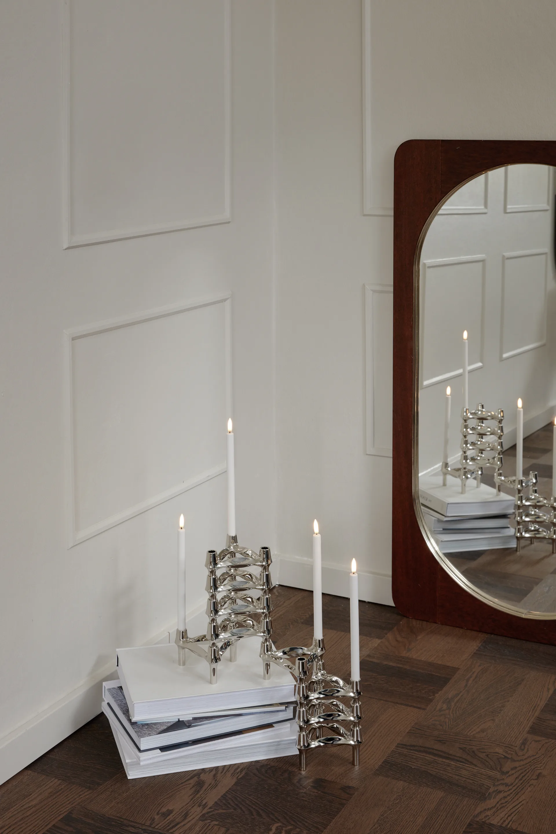 Bougie LED STOFF Nagel by Uyuni Lighting Lot de 2, Blanc STOFF Nagel