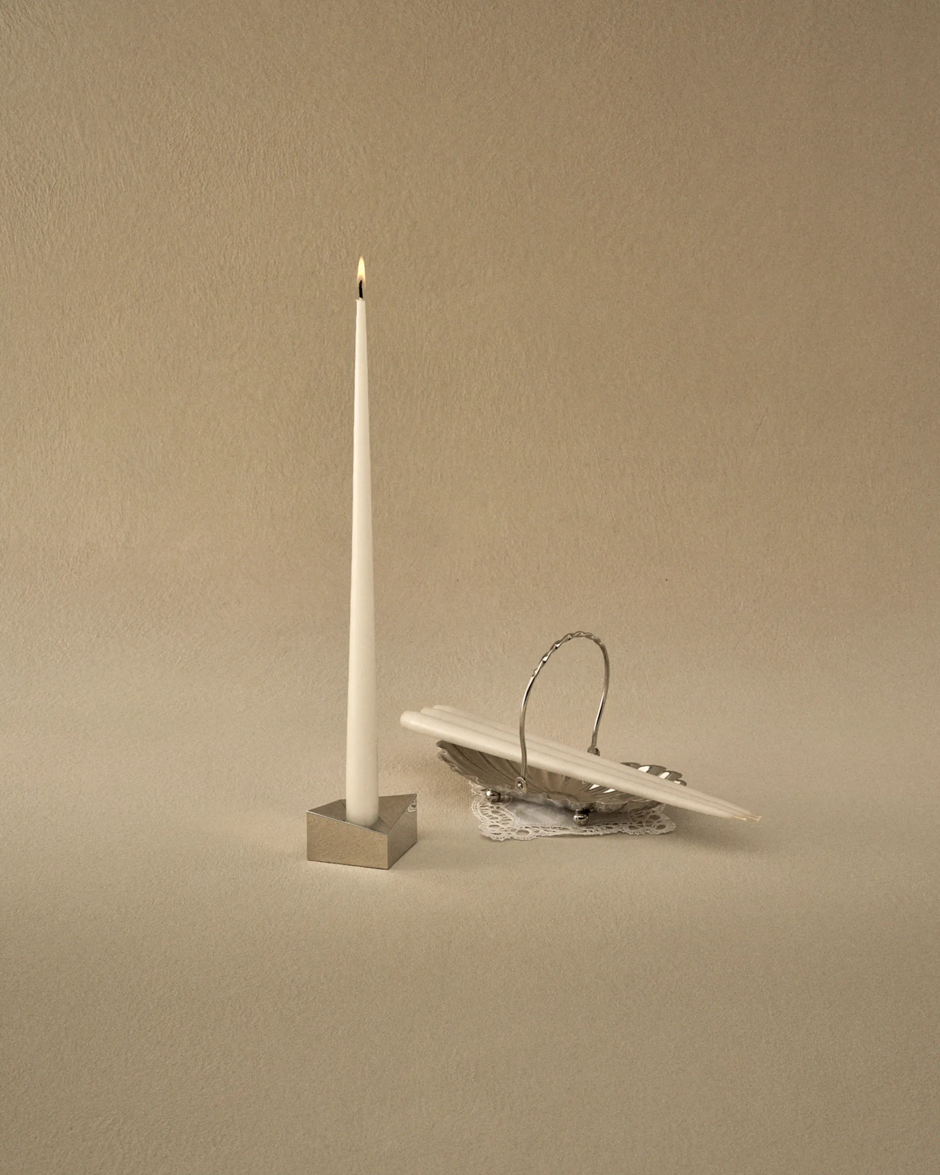 Bougie STUFF Nagel antik by Ester & Erik Lot de 4 grandes, Off-white STOFF Nagel