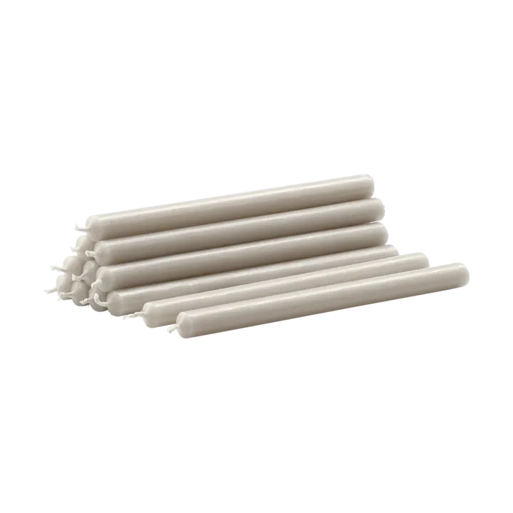 Bougies Nagel ensemble de 12 - Linen grey - STOFF Nagel