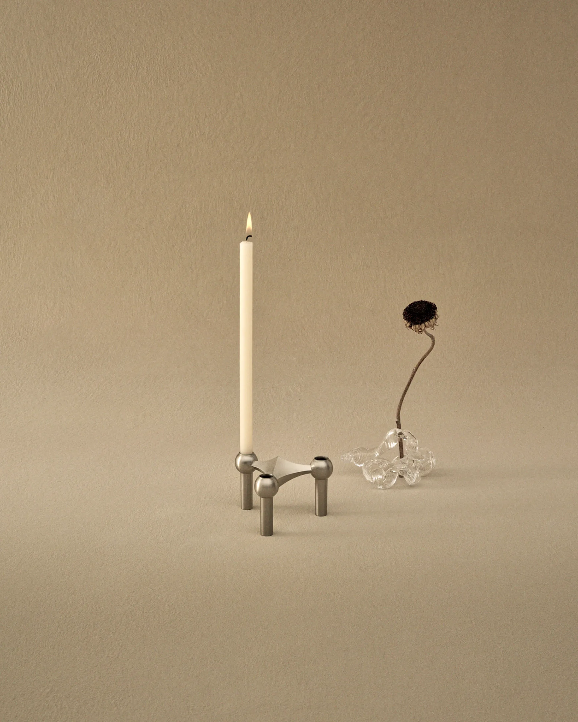 Chandelier Nagel, Chrome brossé STOFF Nagel