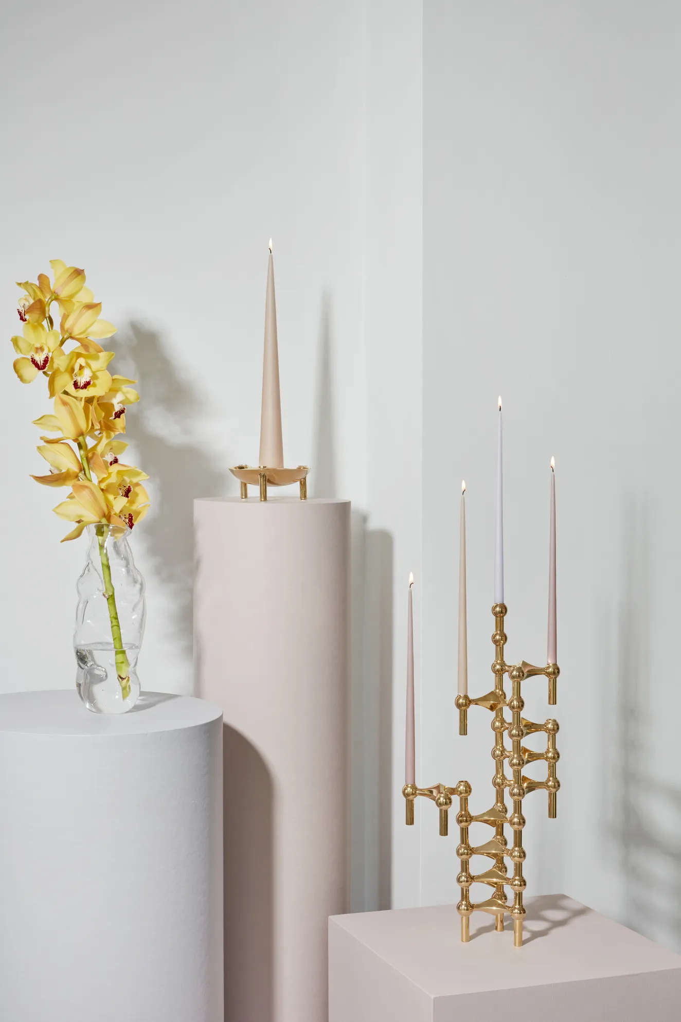 Chandelier Nagel, laiton STOFF Nagel