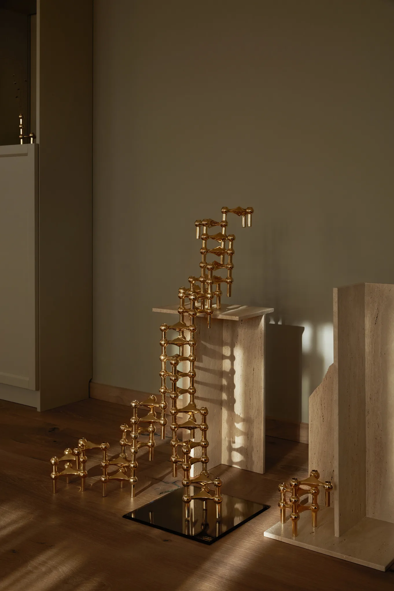 Chandelier Nagel, laiton STOFF Nagel