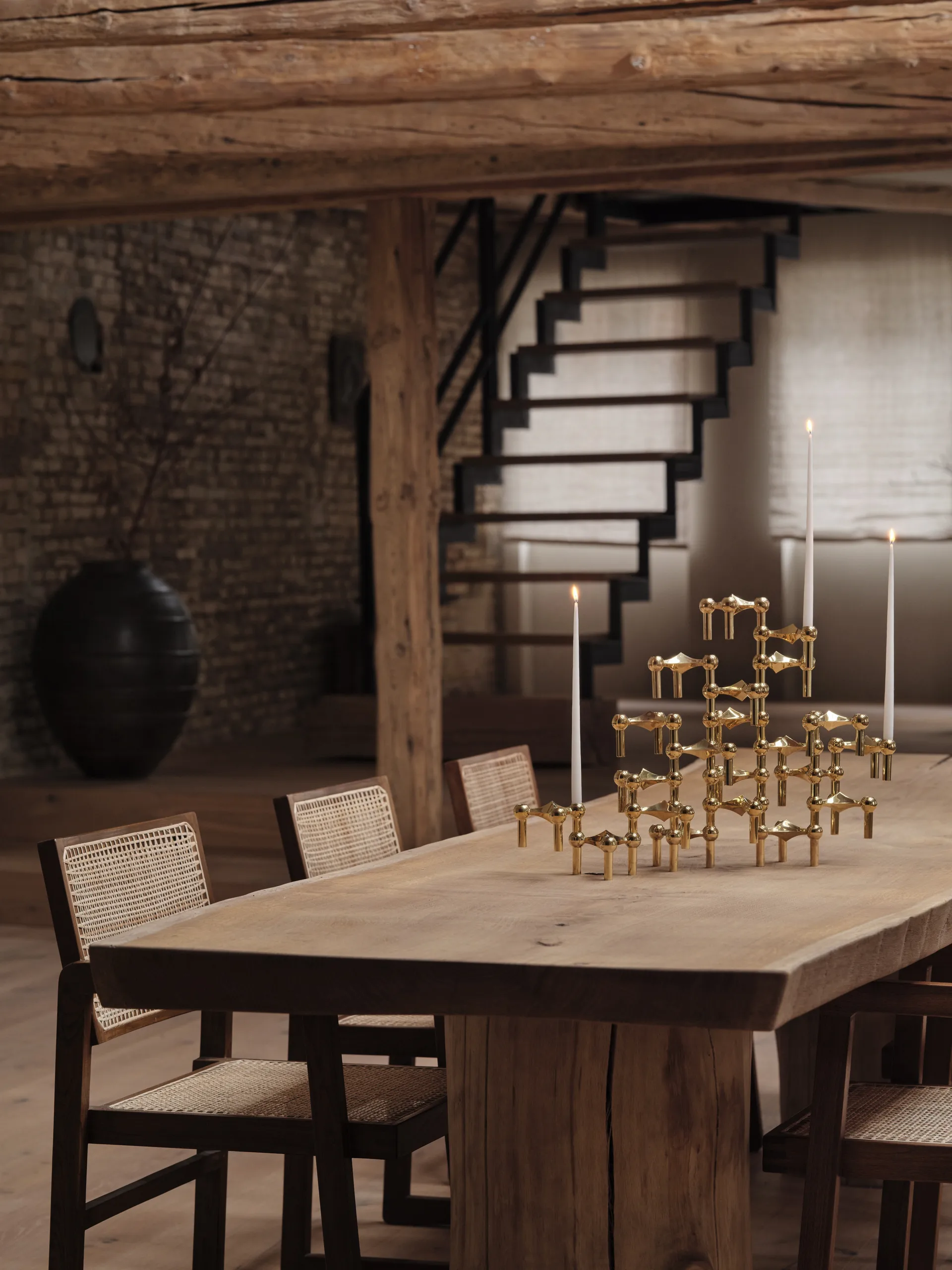 Chandelier Nagel, laiton STOFF Nagel