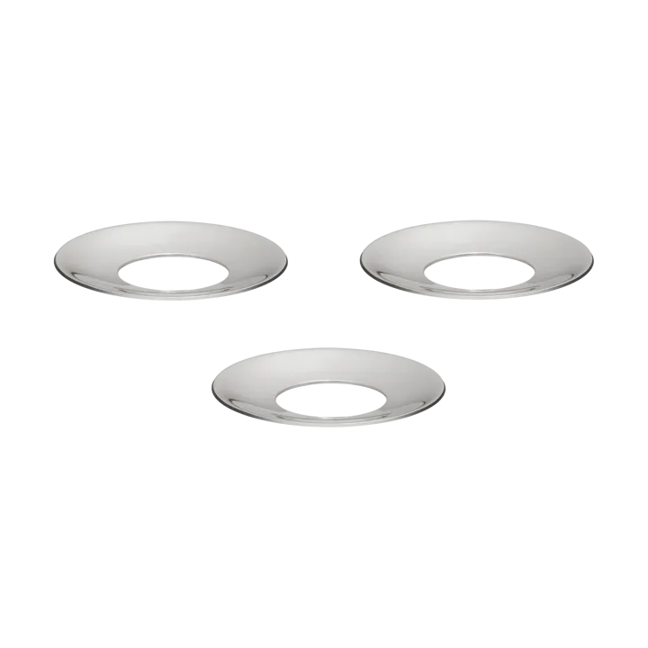 Manchon de bougie Nagel STOFF, 3 pièces - Chrome - STOFF Nagel