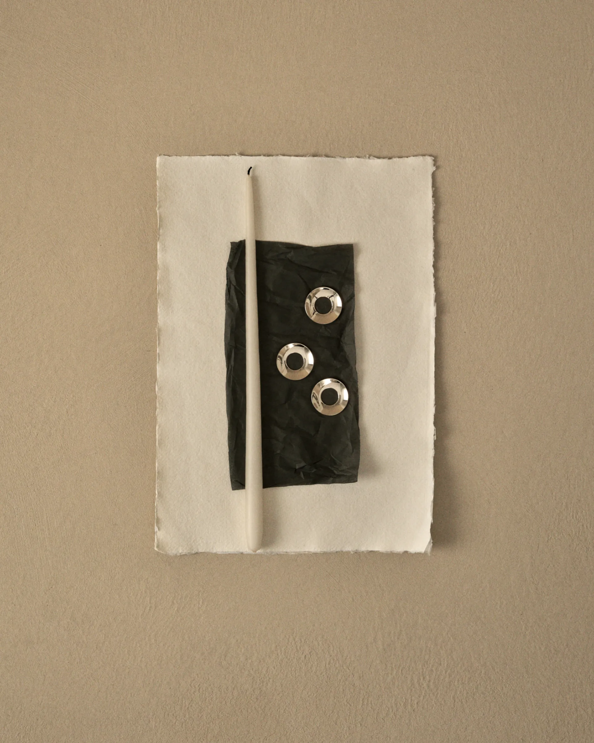 Manchon de bougie Nagel STOFF, 3 pièces, Chrome STOFF Nagel