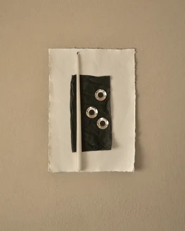 Manchon de bougie Nagel STOFF, 3 pièces - Chrome - STOFF Nagel