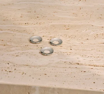 Manchon de bougie Nagel STOFF, 3 pièces - Chrome - STOFF Nagel