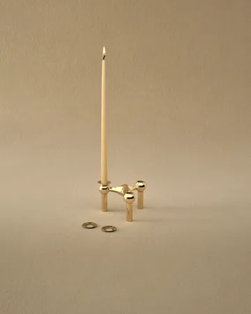 Manchon de bougie Nagel STOFF, 3 pièces - Laiton massif - STOFF Nagel