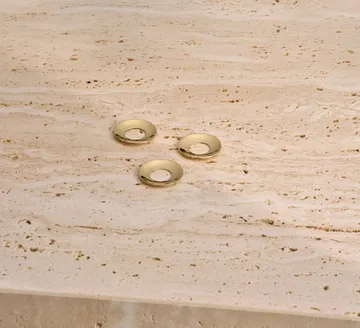 Manchon de bougie Nagel STOFF, 3 pièces - Laiton massif - STOFF Nagel