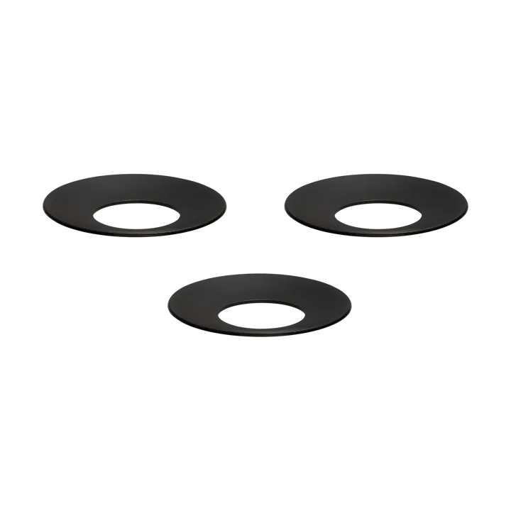 Manchon de bougie Nagel STOFF, 3 pièces - Noir - STOFF Nagel