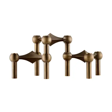 STOFF Nagel bougeoir lot de 3 - Bronzed brass - STOFF Nagel