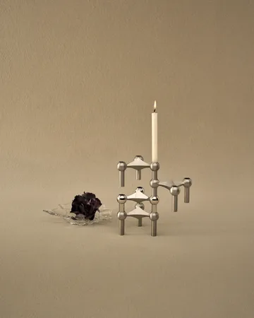 STOFF Nagel bougeoir lot de 3 - Chrome brossé - STOFF Nagel