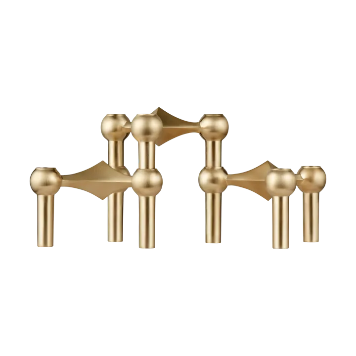 STOFF Nagel bougeoir lot de 3 - Laiton brossé - STOFF Nagel