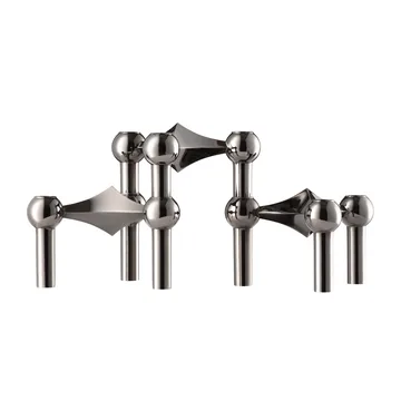 STOFF Nagel bougeoir lot de 3 - Noir chrome - STOFF Nagel