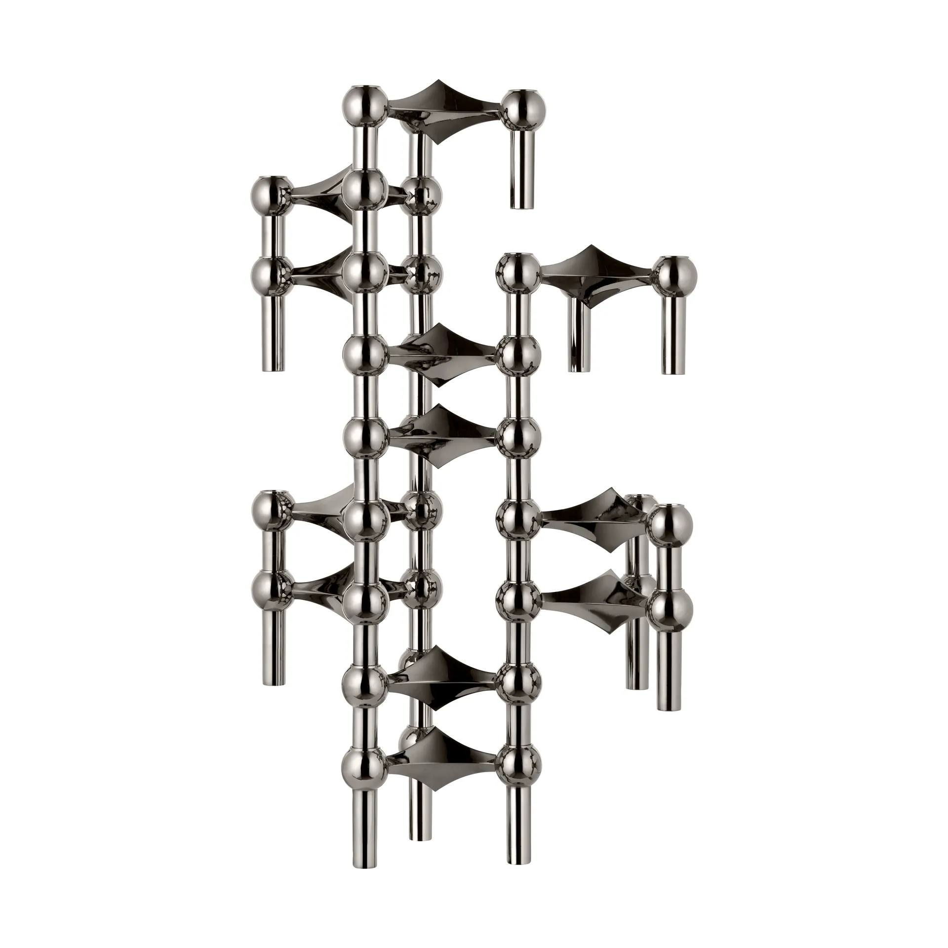 STOFF Nagel bougeoir lot de 3, Noir chrome STOFF Nagel