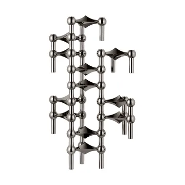 STOFF Nagel bougeoir lot de 3 - Noir chrome - STOFF Nagel