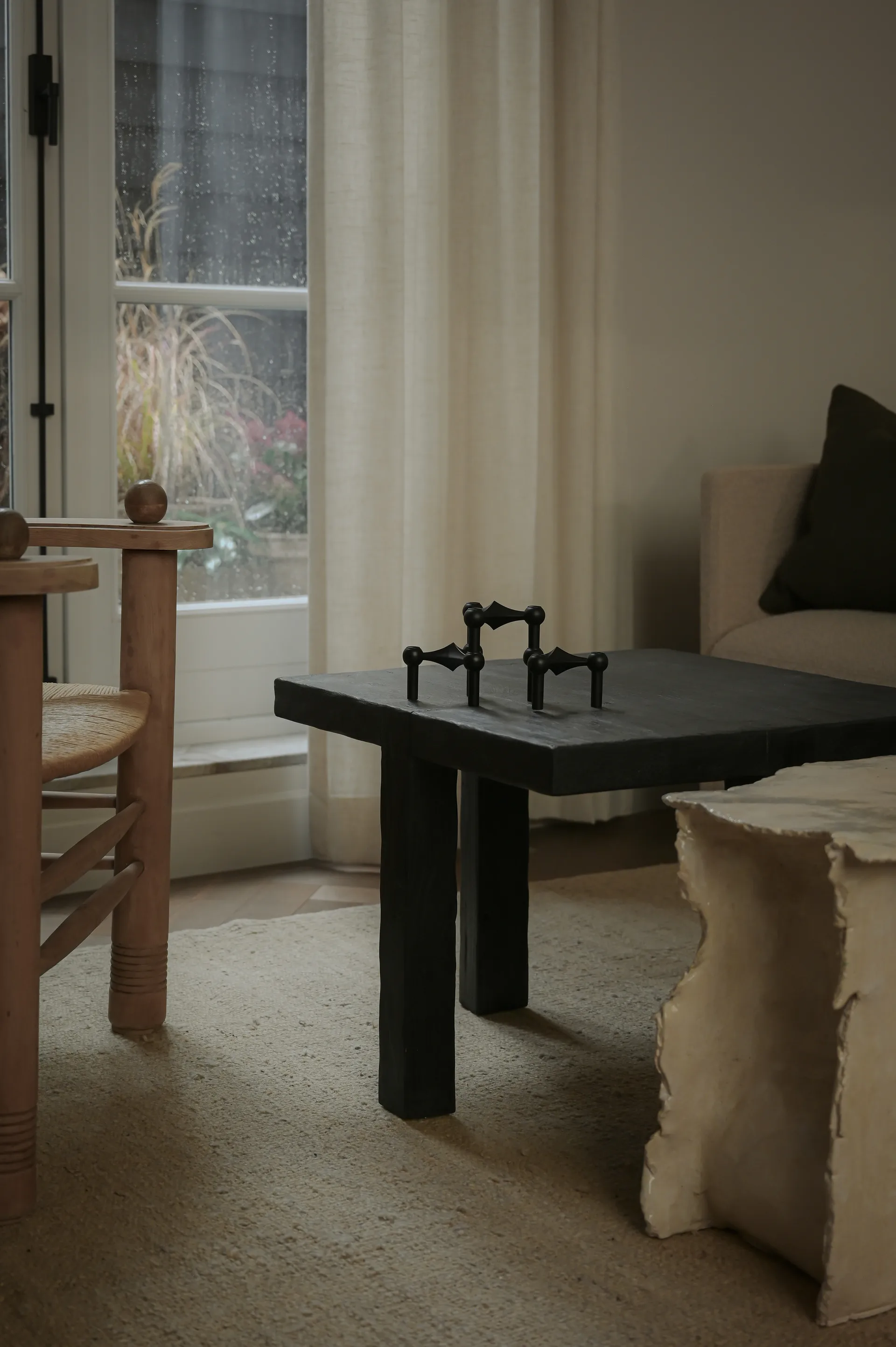 STOFF Nagel bougeoir lot de 3, noir STOFF Nagel