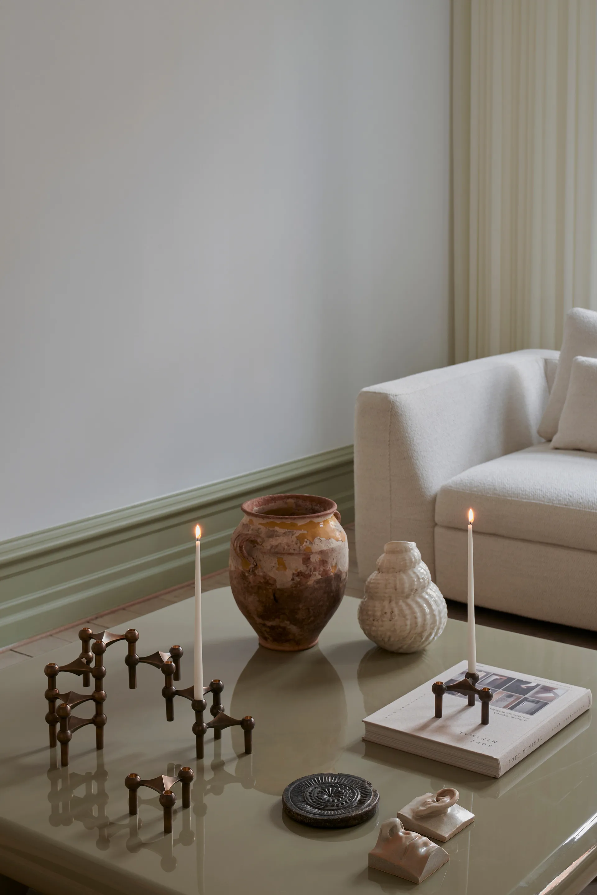 STOFF Nagel bougies antiques ester & erik lot de 6, Off-white STOFF Nagel