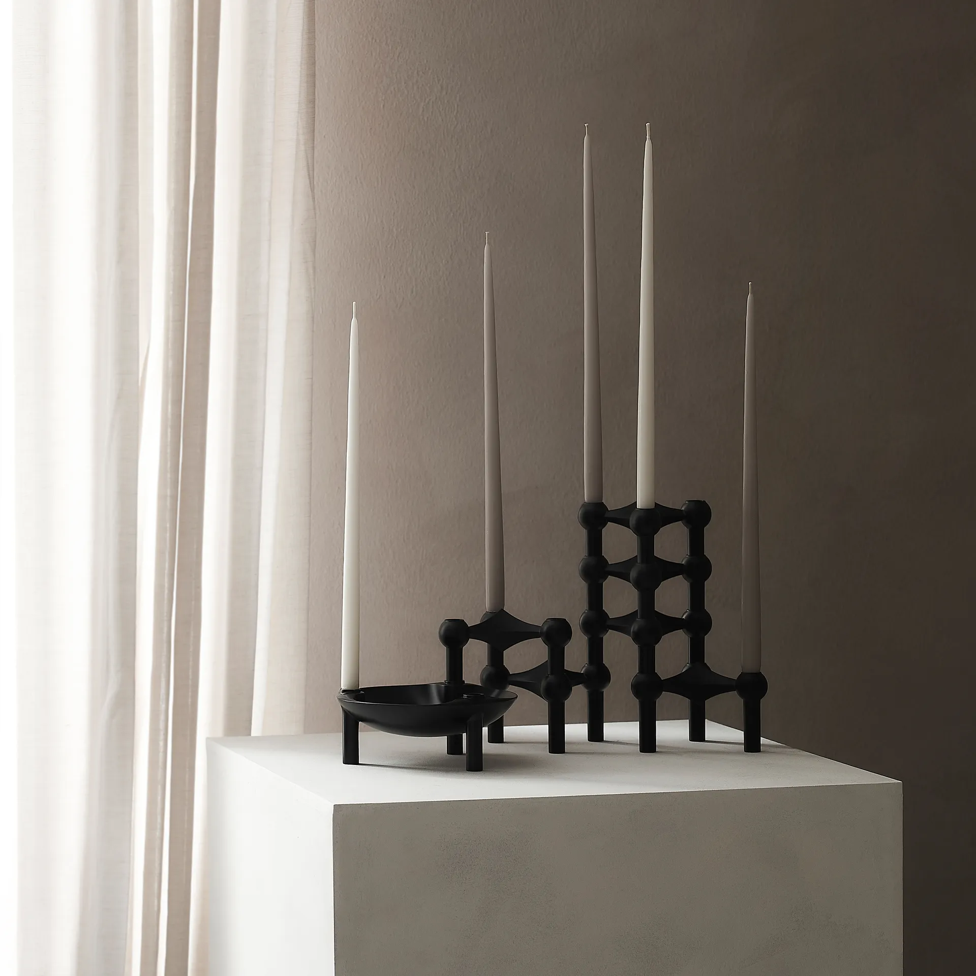 STOFF Nagel bougies antiques ester & erik lot de 6, Warm grey STOFF Nagel