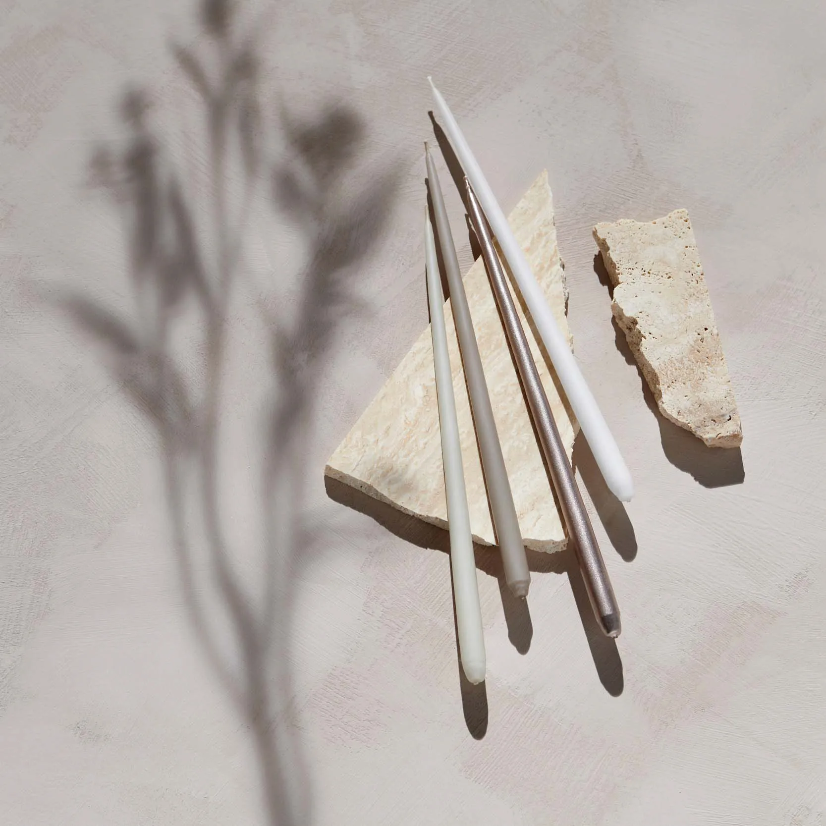 STOFF bougies antiques ester & erik lot de 6, Champagne STOFF