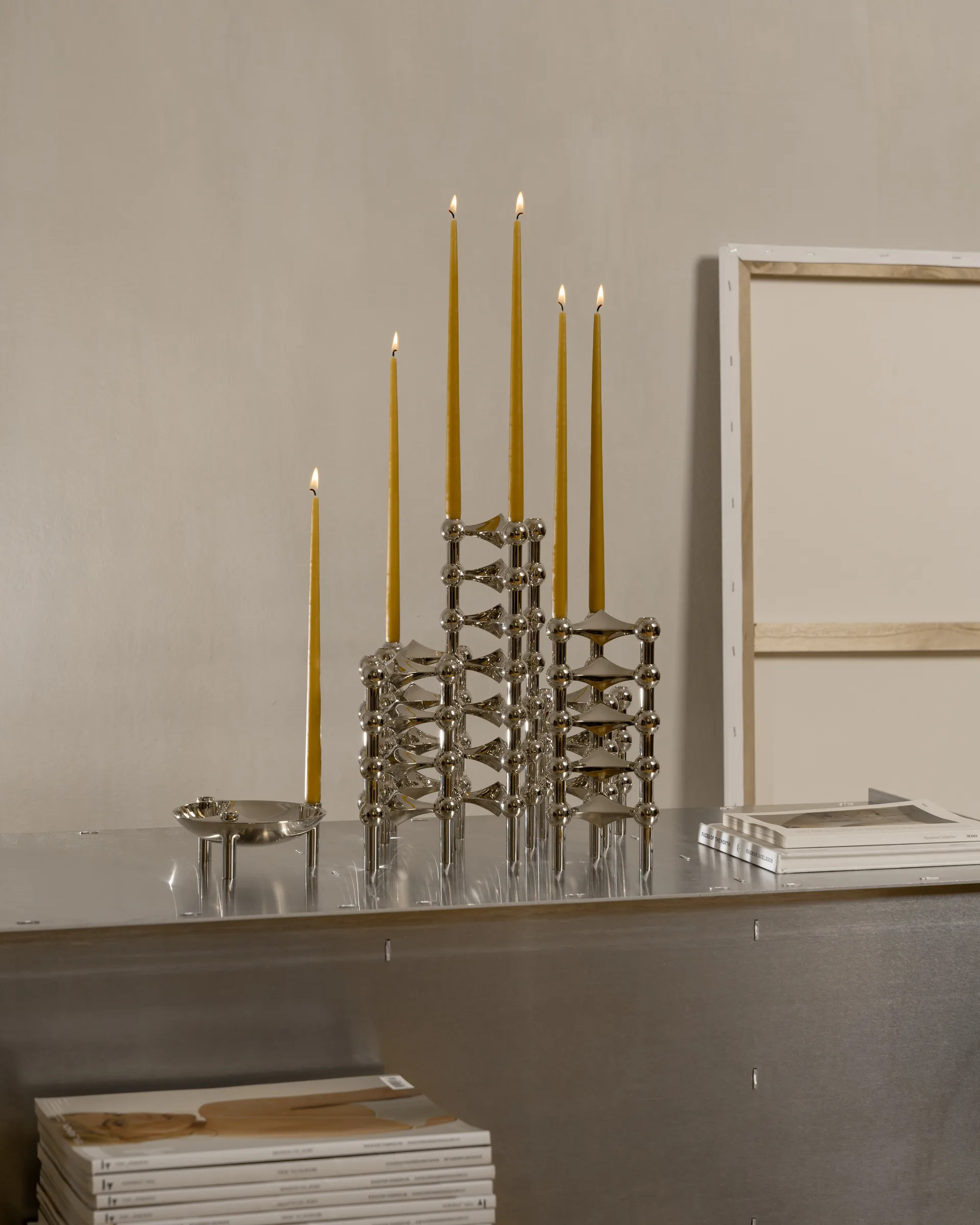 STOFF bougies antiques ester & erik lot de 6, Mustard STOFF