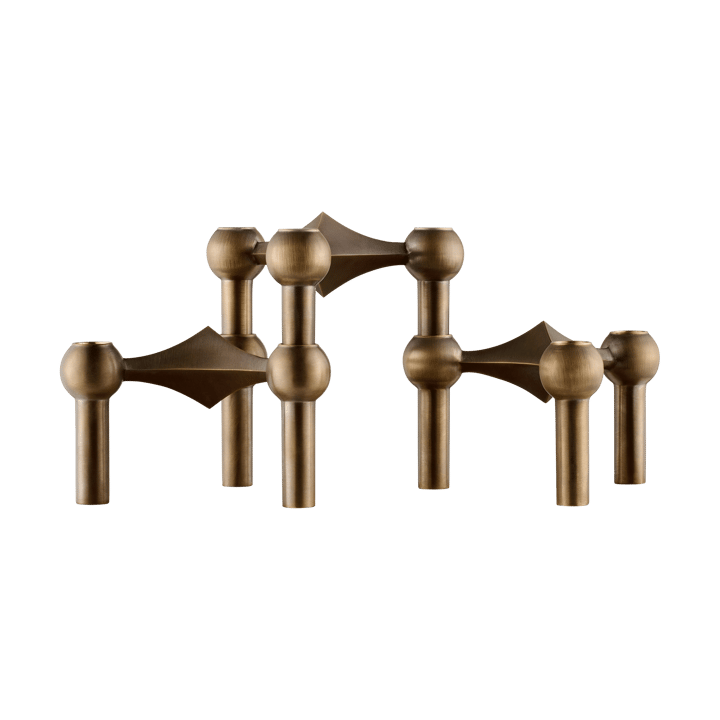 STOFF Nagel bougeoir lot de 3 - Bronzed brass - STOFF