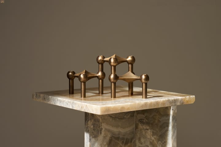 STOFF Nagel bougeoir lot de 3, Bronzed brass STOFF